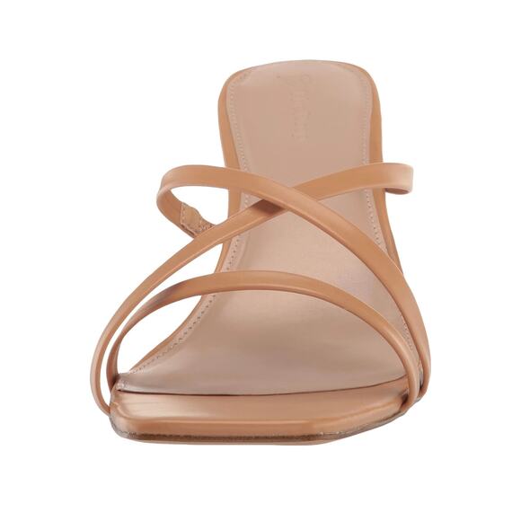 The Drop Women's Tan Amelie Strappy Square Toe Heeled Sandal - Picture 4 of 4